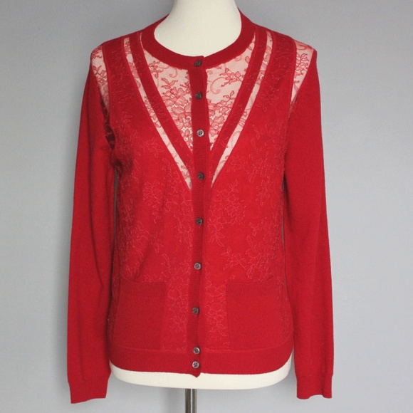 SOLD——— NINA 3 Pc Skirt Top Cardigan Set Wool & Cashmere - Picture 6 of 8